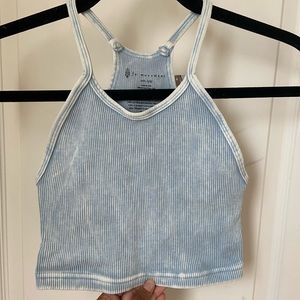 Free People Happiness Runs Tank Light Blue